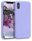 kwmobile Cover per Apple iPhone XS Custodia - Back Case per Smartphone in Silicone TPU - Protezione Gommata - lavanda pastello