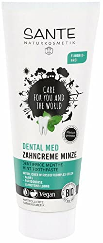 Sante Naturkosmetik Zahncreme Minze, Creme, Zahncreme, 6x450ml, Bio-zertifiziert, Minze