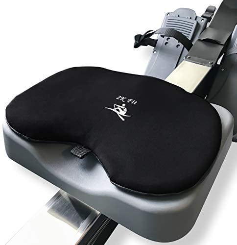2K Fit Modell 3 Gel Sitzkissen für Concept 2 Rudergerät und RuderCrew Boot - Minimale Höhenänderung, Super rutschfeste Oberfläche, Schwarz