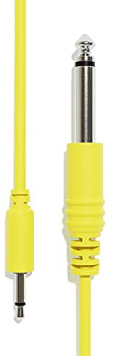 ExcelValley - 1-Pack - Mono Patch Cables - TS 3.5mm to 6.35mm Eurorack Synth [Yellow - 200cm 79]