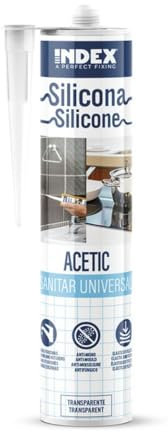 Sanitär Silikon Universal | transparent | 280 ml schimmelresistent UV- und witterungsbeständiger Qualitäts-Dichtstoff | Nassbereich Bad Küche (1, transparent)