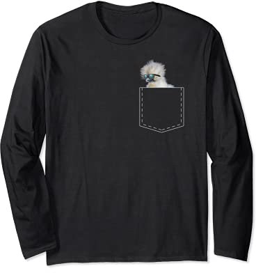 Lustiges Seidenhuhn Tshirt Hähnchen Tasche Seidenhühner Fun Langarmshirt
