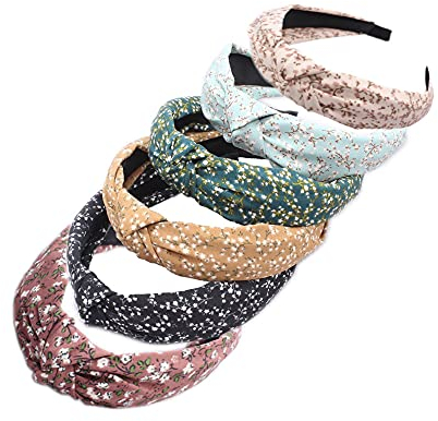Haarbänder für Damen, breite Vintage-Haarbänder, Kopf-Turbane, Damen-Haarbandana, gedrehter Knoten, elastische Stirnbänder für den täglichen Gebrauch, Yoga, Sport