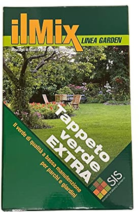 SEMI PER PRATO - IL MIX - TAPPETO VERDE EXTRA - Loietto perenne 25%, Festuca Rossa 35%, Festuca Rossa Fallax 25%, Poi Pratensis 15% - 1 KG