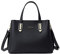 FANDARE Umhängetaschen Elegante Schultertasche Damen Handtasche Frauen PU Leder Wasserdicht Große Kapazität Mittel Büro Schule Einkauf Arbeitstasche Reisen mit Vielen Fächern Henkeltaschen Schwarz