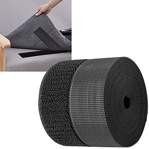 TEUVO Klettverschluss zum Nähen für Stoff, Klettband Breit Zum Nähen für Stoffe und Bekleidung Schwerlast Nicht Klettband Anhaftend für Bastel-, Heimwerker- und Nähprojekte und Büro 50mm Breit 6M Lang