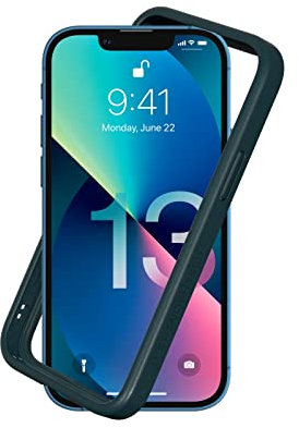RHINOSHIELD Bumper Case compatible with [iPhone 13 mini] | CrashGuard NX - Shock Absorbent Slim Design Protective Cover 3.5M / 11ft Drop Protection - Dark Teal