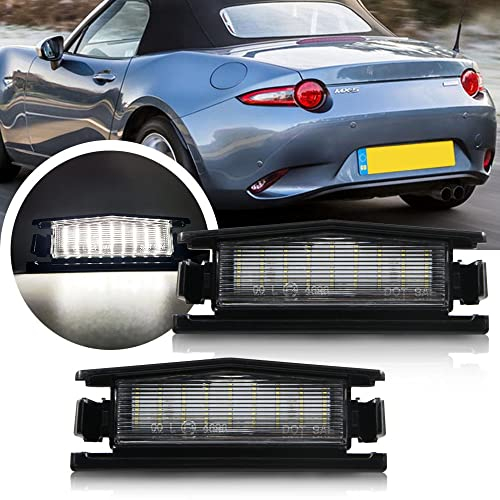 NSLUMO LED-Kennzeichenbeleuchtung für Maz.da Mx-5 ND Miata Roadster 2016–2021, OEM-Ersatzteil, weiß, 18-SMD Kennzeichenbeleuchtung, LED-Tag-Licht