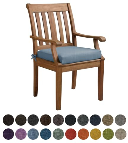 Kimgull Bankauflage Sitzkissen, Bequeme Waschbare Rutschfestes Sitzkissen für Gartenbank Schaukel, Terrasse, Esstisch, Bank, Drinnen, Viele Farben und Größen,(45X45X5CM Himmelblau)