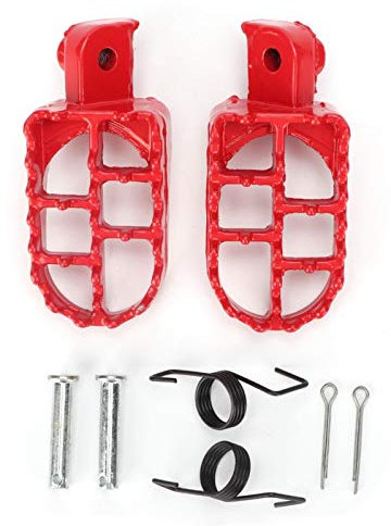Aramox 2 pièces rouge en alliage d'aluminium cavalier passager repose-pieds pédale repose-pieds repose-pieds marchepieds pour moto Dirt Bike