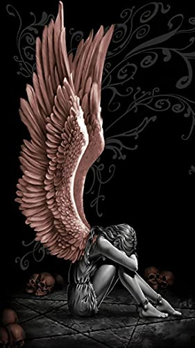 ZNYB Bilder Kunstdrucke Auf Leinwand Engel Kunst Poster Skelett Leinwanddruck Abstrakte Gothic Mädchen Leinwand Gemälde An Der Wand Kunst Bilder Für Wohnzimmer Dekor