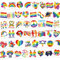 HOWAF LGBT Gay Pride Tatuajes temporales, 96 Piezas Tatuajes de Arcoiris Orgullo Gay Rainbow Stickers Tatuaje impermeables Bandera Arcoiris Adhesivos para Gays Lesbianas celebraciones del Orgullo Gay