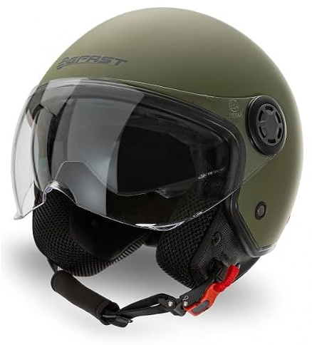Befast | Rapid II - Zugelassener Jet-Helm mit Polycarbonat-Doppelvisier, Scooter-Helm mit Sonnenblende, Motorrad-Jet-Helm mit Atmungsaktivem und Hypoallergenem Innenleben