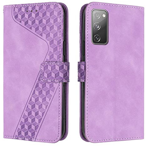 YIRRANZD Custodia per Samsung Galaxy S20 Fe 5G/4G, Cover a Libro in Pelle PU con Slot Cart e Silicone TPU Bumper, Flip Caso Portafoglio Cover per Samsung S20 Fe 5G/4G (Viola)