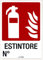 TIESSE - Cartello ESTINTORE NUMERO in Forex (PVC espanso) non adesivo - Dimensione: 150x210 mm - MADE IN ITALY