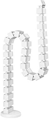 InLine® Kabelkanal flexibel für höhenverstellbare Tische, 4 Kammern, 68x36mm max. 1,28m, weiß