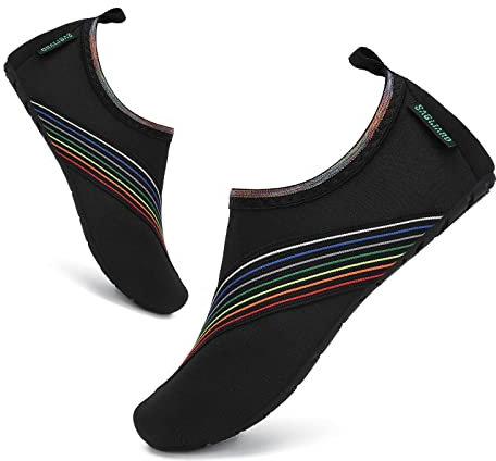 SAGUARO Badeschuhe Herren Wasserschuhe Damen rutschfest Strandschuhe Schnelltrocknend Schwimmschuhe Atmungsaktiv Aquaschuhe, Tinte 42/43EU