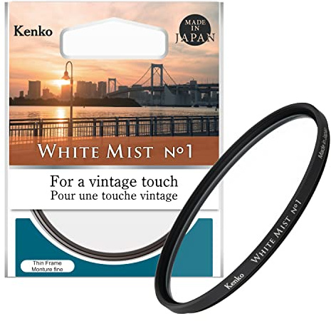 Kenko Diffusion Effect Filter White Mist No.1 49mm, Reduce contrast like vintage lenses, Made in Japan, 519653
