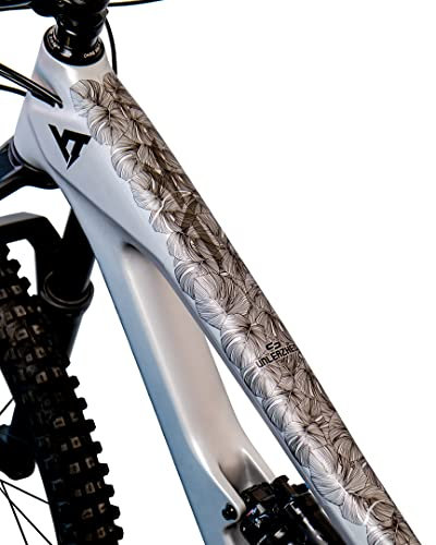 unleazhed Bike Protection BP01 Frame Monstera Black Matt| Rahmenschutzfolie für Mountainbikes | Made in Germany | 35 -teiliges komplett Rahmenschutz-Set | extrem reißfest