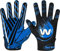 RED WORLD Football Gloves for Kids, Teens and Adults, Receiver Gloves for Boys and Girls, Men and Women, Improved Performance (Blue, Medium)