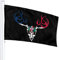 Bandera 3 X 5 Bandera de República Dominicana Cráneo de venado 100% Poliéster Banderas translúcidas de una sola capa 90 X 150 CM