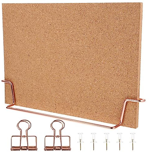 NUOBESTY Tischständer 1 Set Korktafel Pinnwand Desktop-Korktafel Mit Ständer Rechteckige Pinnwand Doppelseitige Memo-Nachrichtentafel Bildtafel Visionstafel Für Das Heimbüro