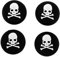 Tiuimk Lot de 4 capuchons en silicone pour boutons PS4 Motif tête de mort Blanc