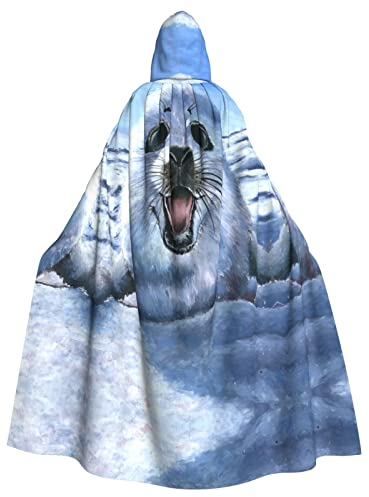 JAMCHE Harfe Siegel Malerei Tapete Druck Kapuzenumhang Für Weihnachten Halloween Cosplay Kostüme