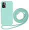 Beajew Coque Compatible avec Xiaomi Redmi Note 10 4G/Note 10S Silicone Case, Couleurs de Bonbons Cover Silicone Antichoc, Coque Protection Antichoc avec Cordon Réglable Téléphone Case, Vert Menthe