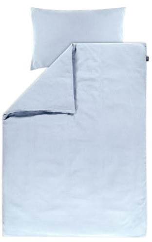 Alvi Bettwäsche Mull für Kinderbett mit Knopf Sky Way hellblau 100x135 cm | 401291011