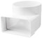 Flat Duct Air Pipes Ventilation System Heating Cooling PVC Ventilation Element Round Square Duct Arch Vertical Horizontal Flat Round T-Piece Wall Plate White (Deflection Piece 90° for Ventilation