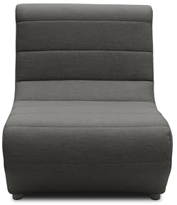 DOMO. collection Outdoor Sessel Borkum, Sessel-Element, Polstersessel wetterfest, Gartenmöbel, Gartensofa, Gartensessel, 73 x 102 x 80 cm (BxTxH), anthrazit