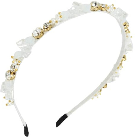 scicent Stirnband 1 Stück Braut Haarschmuck Diadem Mädchen Stirnband Kronen - Feen Kopfschmuck, Mittelalter Kopfschmuck, Brautschmuck Kommunion Konfirmation Haarschmuck - 28917
