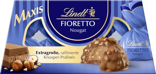 Lindt Schokolade FIORETTO Maxi Marzipan | 138g Geschenkbox | 6 Pralinen mit Marzipan-Dessert-Füllung & Mandelsplittern umhüllt von Crisp, alkoholhaltig | Pralinengeschenk | Schokoladengeschenk