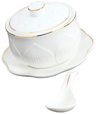 Alipis 1 De Cuenco De Sopa Con Tapa Cuenco De Cerámica Para Guiso Taza De Estofado Olla Humeante Cuenco De Cerámica Cuenco De Sopa De Cocina Cuencos De Sopa Con Tapas Cuenco