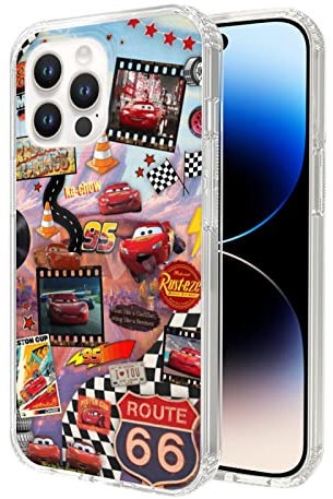 EWINRU Phone Case Lightning Compatible with iPhone 15 14 13 McQueen 11 7 8 Xr 12 Pro Max Se 2020 Mini 6/6s Plus Waterproof Scratch Transparent