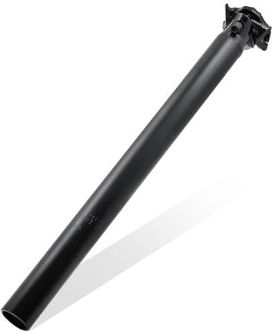 Fisope Fahrradsattelstütze, 31,6 mm, Aluminiumlegierung, verstellbar, 400 mm, verlängerte Fahrradsattelstütze für Mountainbikes, Rennräder, BMX