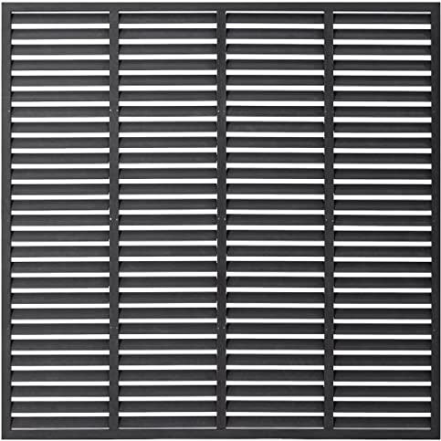 Kangmusi Lamellenzaun WPC 180x180 cm Grau, Doppelstabmattenzaun,Zaun Komplettset, kangmusi318107