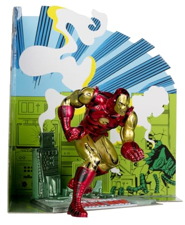McFarlane Marvel Iron Man 1:10th Scale Posed Figure with Scene (The Invincible Iron Man #126) Toys