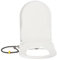 MIIWWOWO Toilet Seats Bidet with Non Electric Self Cleaning Dual Nozzles Toilet seat Bidet D-Type Separated Rear and Feminine Cleaning Natural Water Spray White