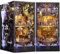 BuzzoXerex DIY Book Nook Kit, Miniatures Nook Bateau Pirate Miniatur Haus Selber Bauen Miniatur Haus Selber Bauen avec Lampes LED, Maquette en Bois a Construire avec Meublé (Aden)