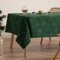 GAMUSI Tischdecke für Weihnachten, Jacquard, Goldgarn, Esstisch, rechteckig, Weihnachtsdekoration, 140 x 100 cm, Grün