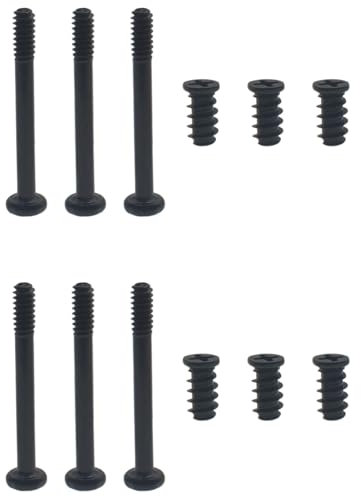 HAJXZH 60 PCS Case Fan Screws Kit: 30 * #6-32 x 30 MM & 30 * M5 x 10 MM Black Computer Case Fan Mount Screws