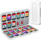HEIYING Switch Game Case for Nintendo Switch 2/Lite/OLED, White Memory Storage Holder Case with 24 Game Card Slots and 24 Micro SD Cards Slots