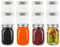 Hniuyun 12 Pack Glass Regular Mouth Mason Jars, Clear Glass Jars with Silver Metal Lids for Sealing, Food Storage, Overnight Oats, Dry Food, Snacks, Candies, DIY Projects (16 oz)