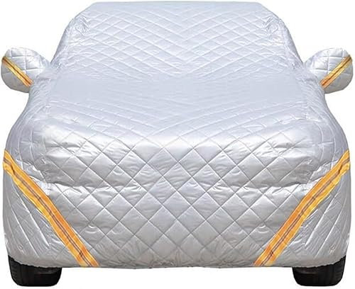 Autoschutzhülle Kompatibel Mit Tesla Model X Plaid 2021-2025, Universelle Verdickte Autoplane for Den Außenbereich wasserdichte Schnee Und Hagelsichere Vollständige Autoabdeckung(Silver)