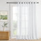 PONY DANCE Cortinas 3 Metros Dormtiorio Translucidas con Ojales, Visillos Salon Separador del Ambiente 1 Pieza para Ventanas Grandes,300x260cm,Blanco