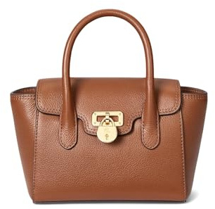 Lauren Ralph Lauren Kleine Umhängetasche aus genarbtem Leder, Lauren Tan, Einheitsgröße, Kleine Umhängetasche aus genarbtem Leder