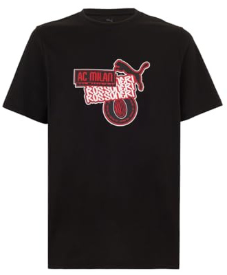 A.C. Milan Unisex Ftblculture T-Shirt mit A.C. Logo Offizielles Produkt von Milan und Puma