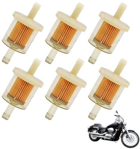 6 Stück Benzinfilter, 8mm kraftstofffilter benzin, Benzinfilter Motorrad, Benzinfilter Rasenmäher, Benzinfilters Motorrad, Kraftstofffilter Benzin, für Motorrads, Roller & Benzinmotor